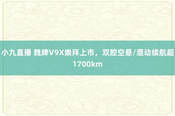 小九直播 魏牌V9X崇拜上市，双腔空悬/混动续航超1700km