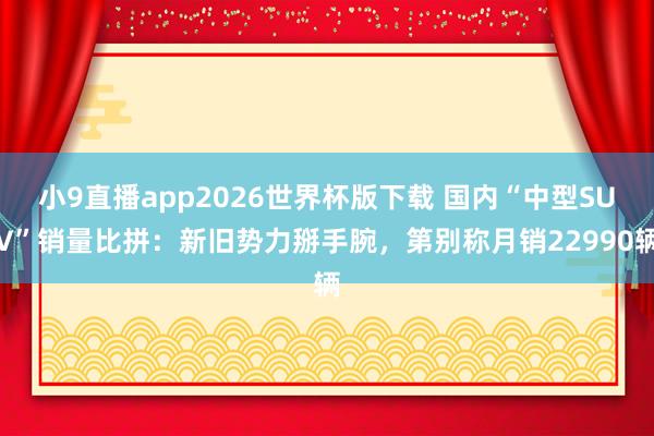 小9直播app2026世界杯版下载 国内“中型SUV”销量比拼：新旧势力掰手腕，第别称月销22990辆