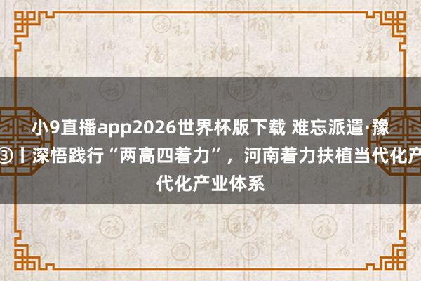 小9直播app2026世界杯版下载 难忘派遣·豫来豫好③丨深悟践行“两高四着力”，河南着力扶植当代化产业体系