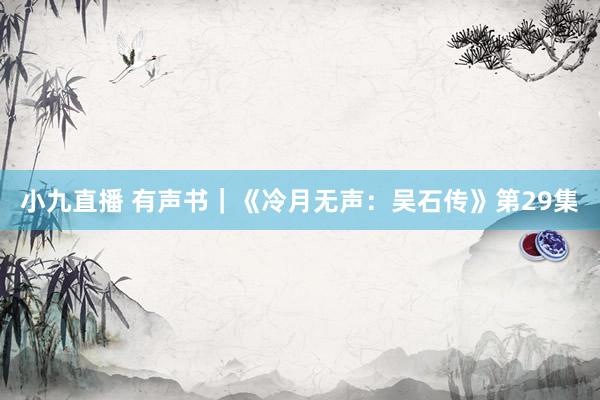 小九直播 有声书｜《冷月无声：吴石传》第29集